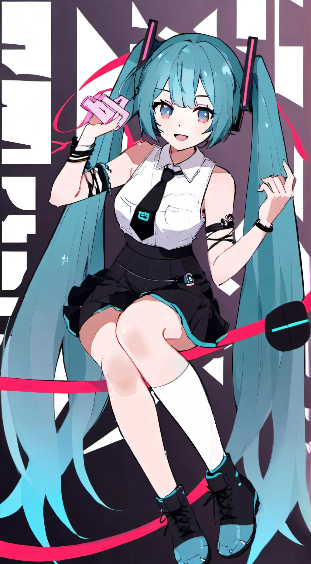 ai character: Hatsune Miku  background