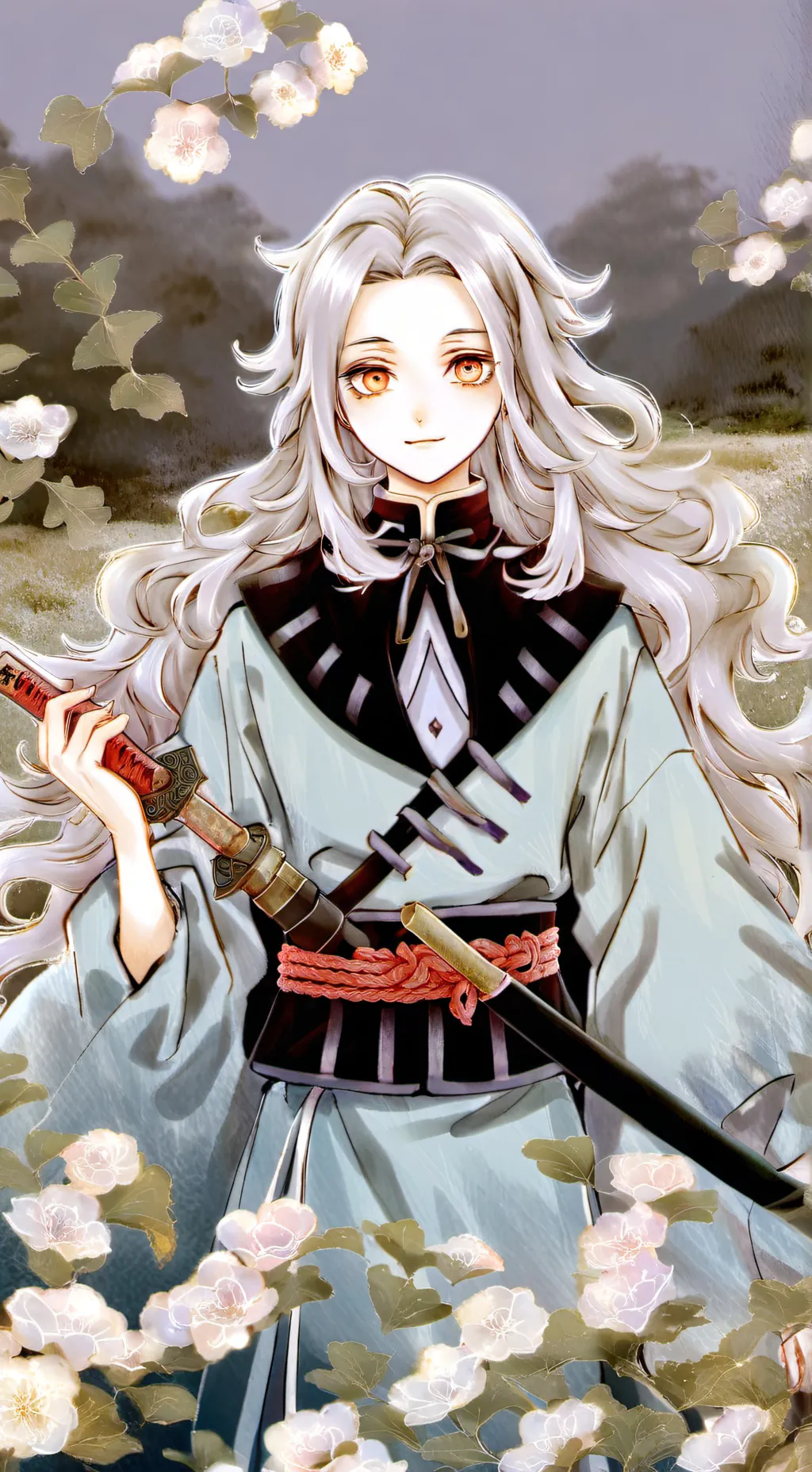 ai character: Kny haunted house background