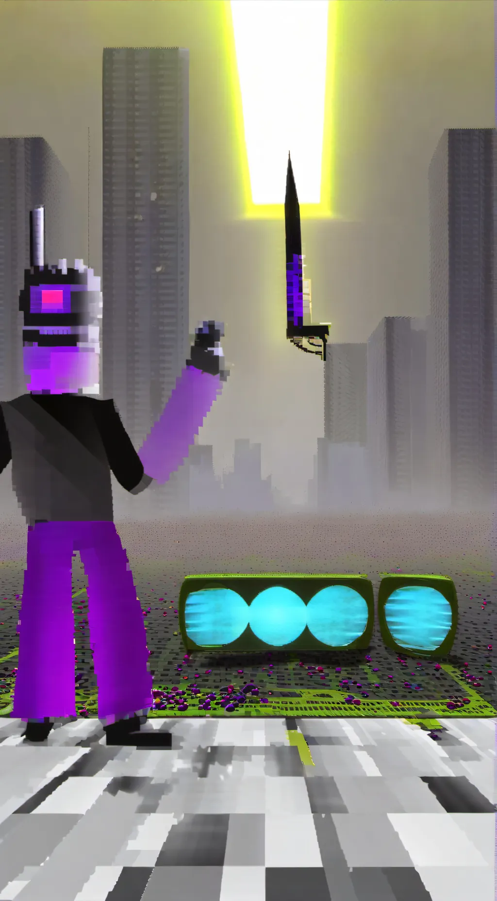 ai character: Titan Plum background