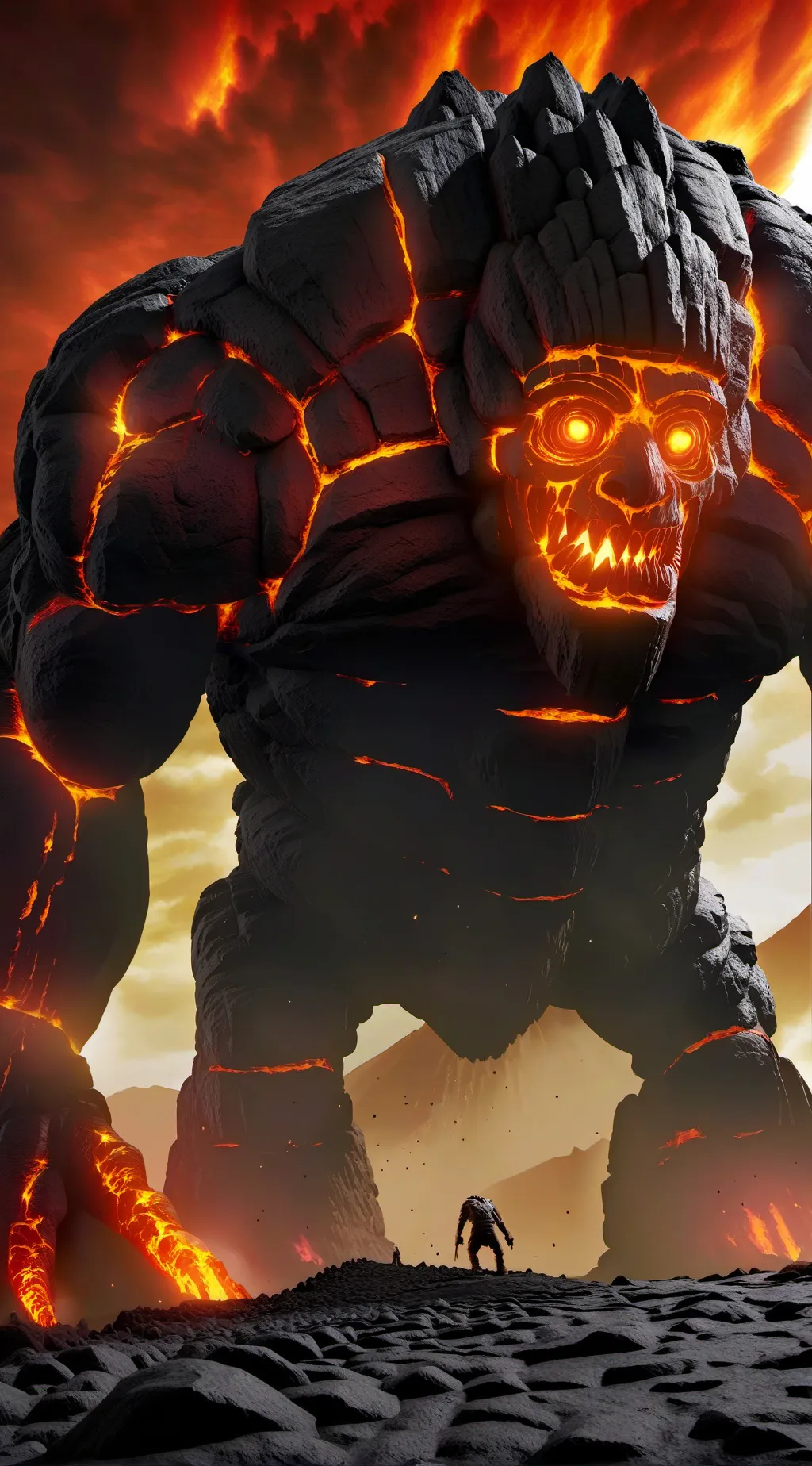 ai character: Магмолем background