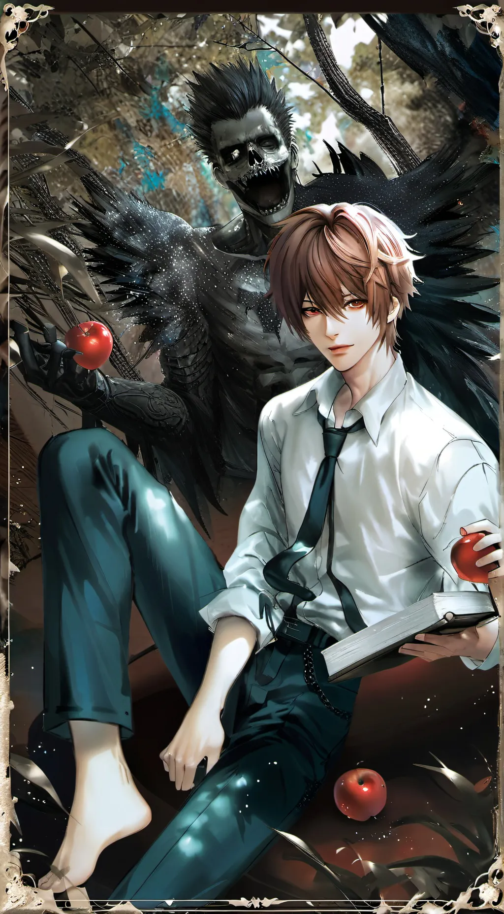 ai character: DEATH NOTE background