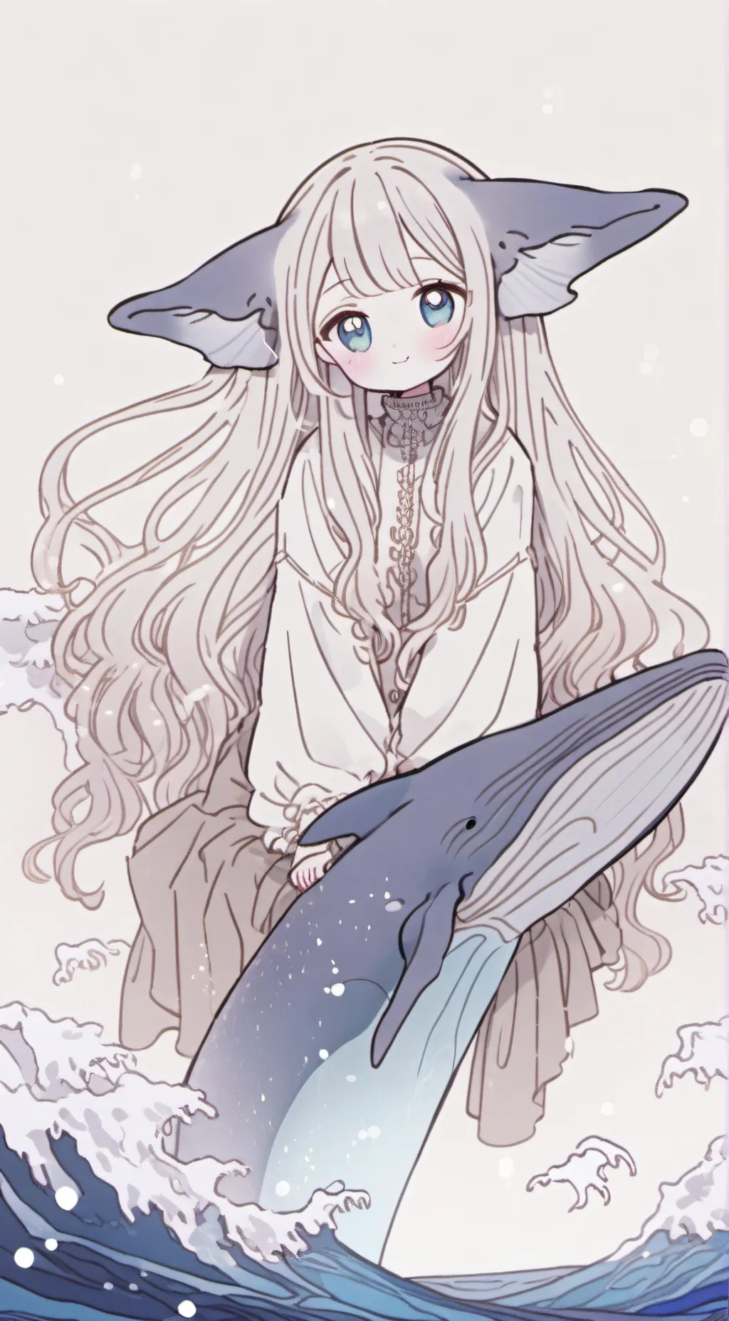 ai character: Mystic Aqua Spirit background