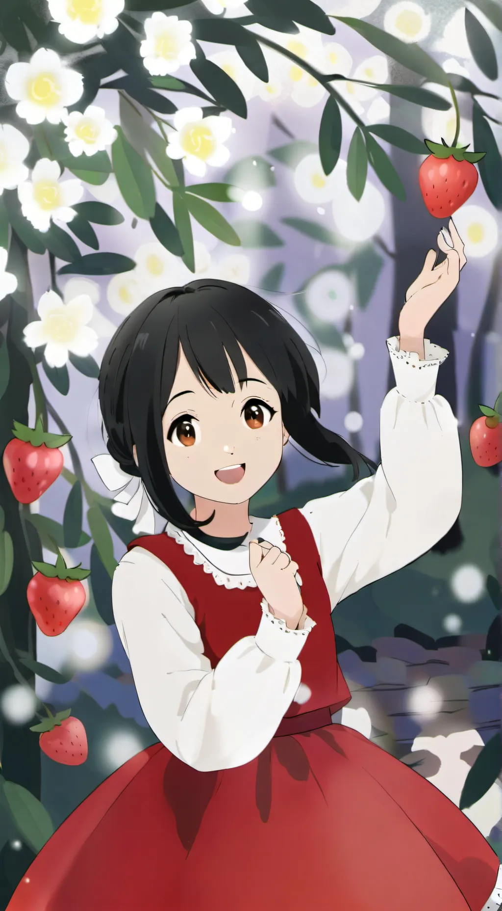 ai character: 🍓strawberry marker background