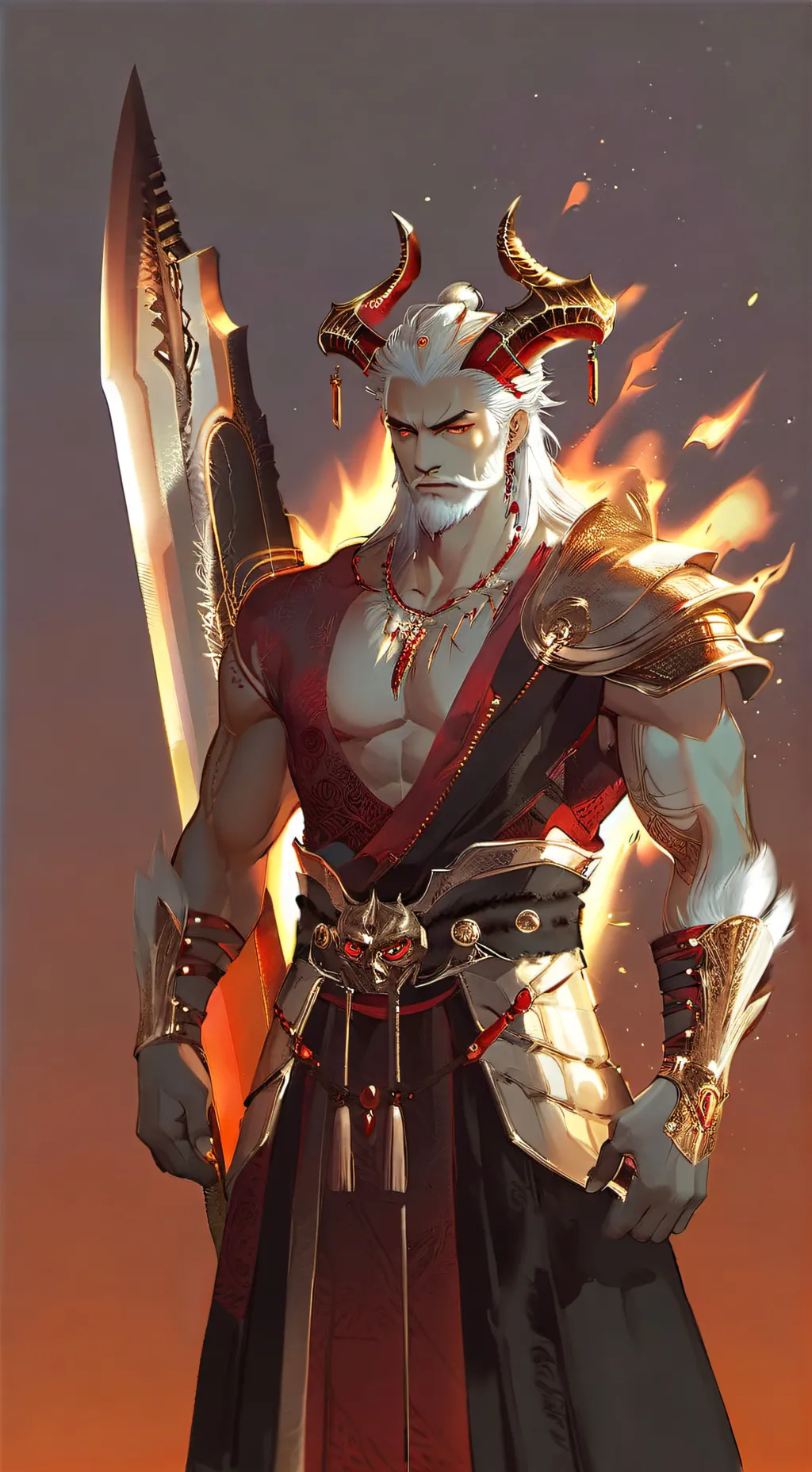 ai character: Burning spice background