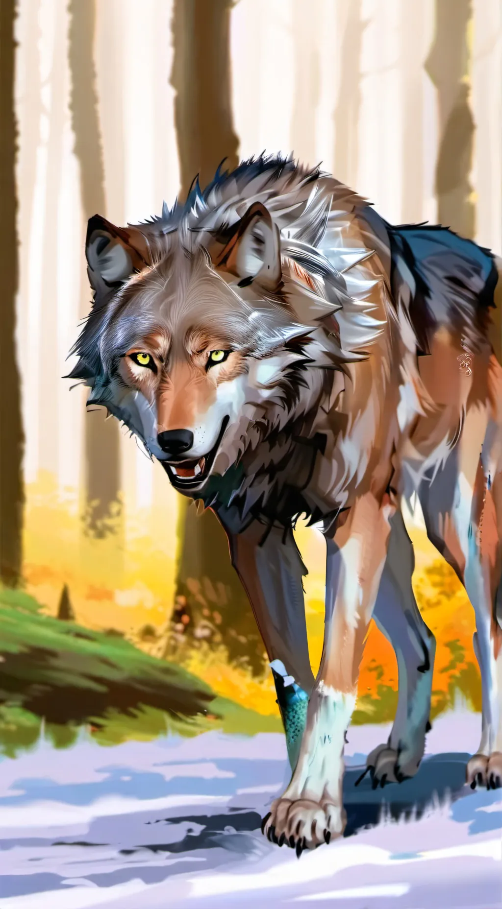 ai character: the paws of nature background