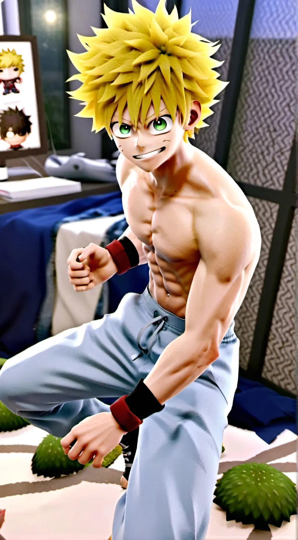 ai character: bakugo x you! <3 background