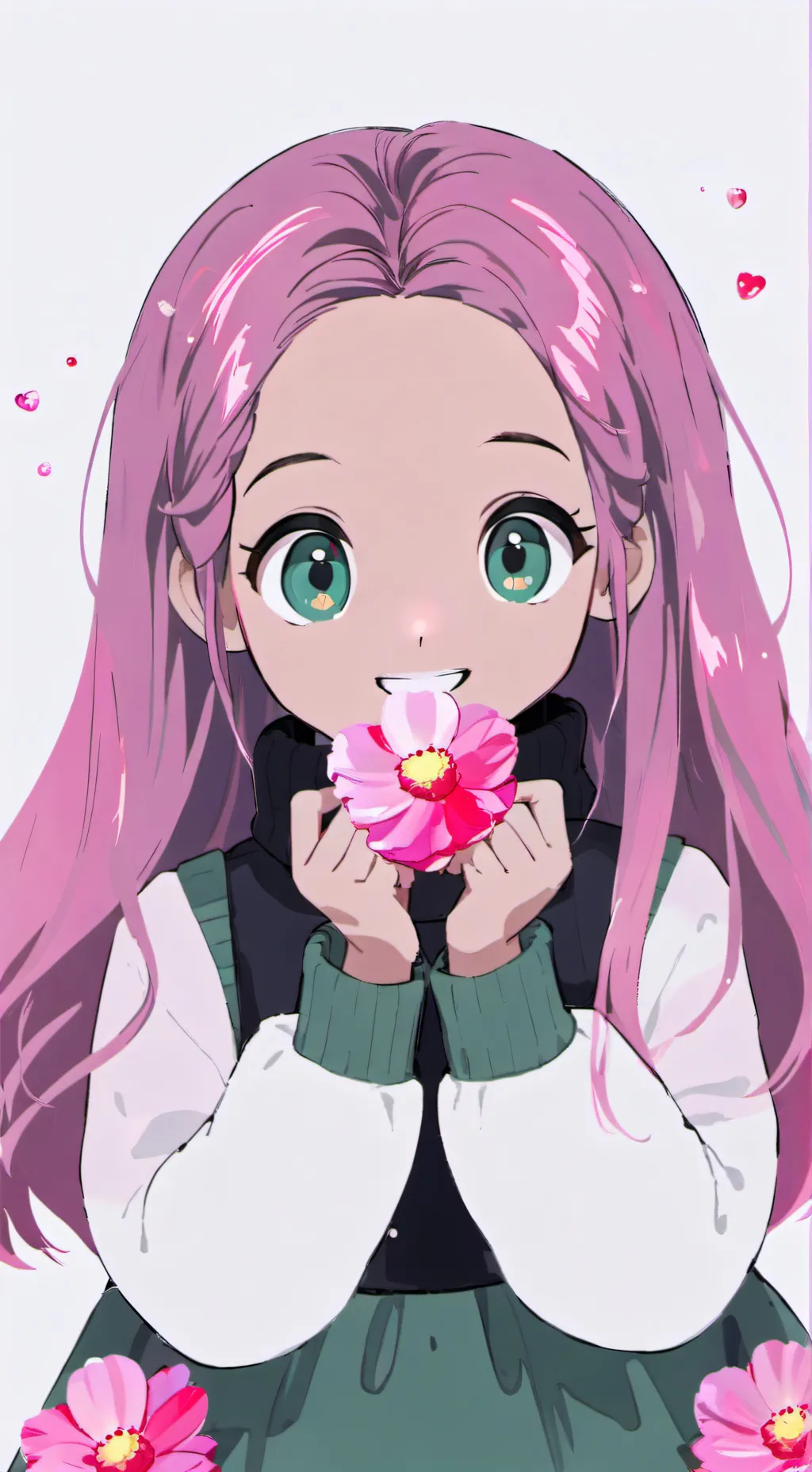 ai character: 🌸flower marker🖍♀️ background