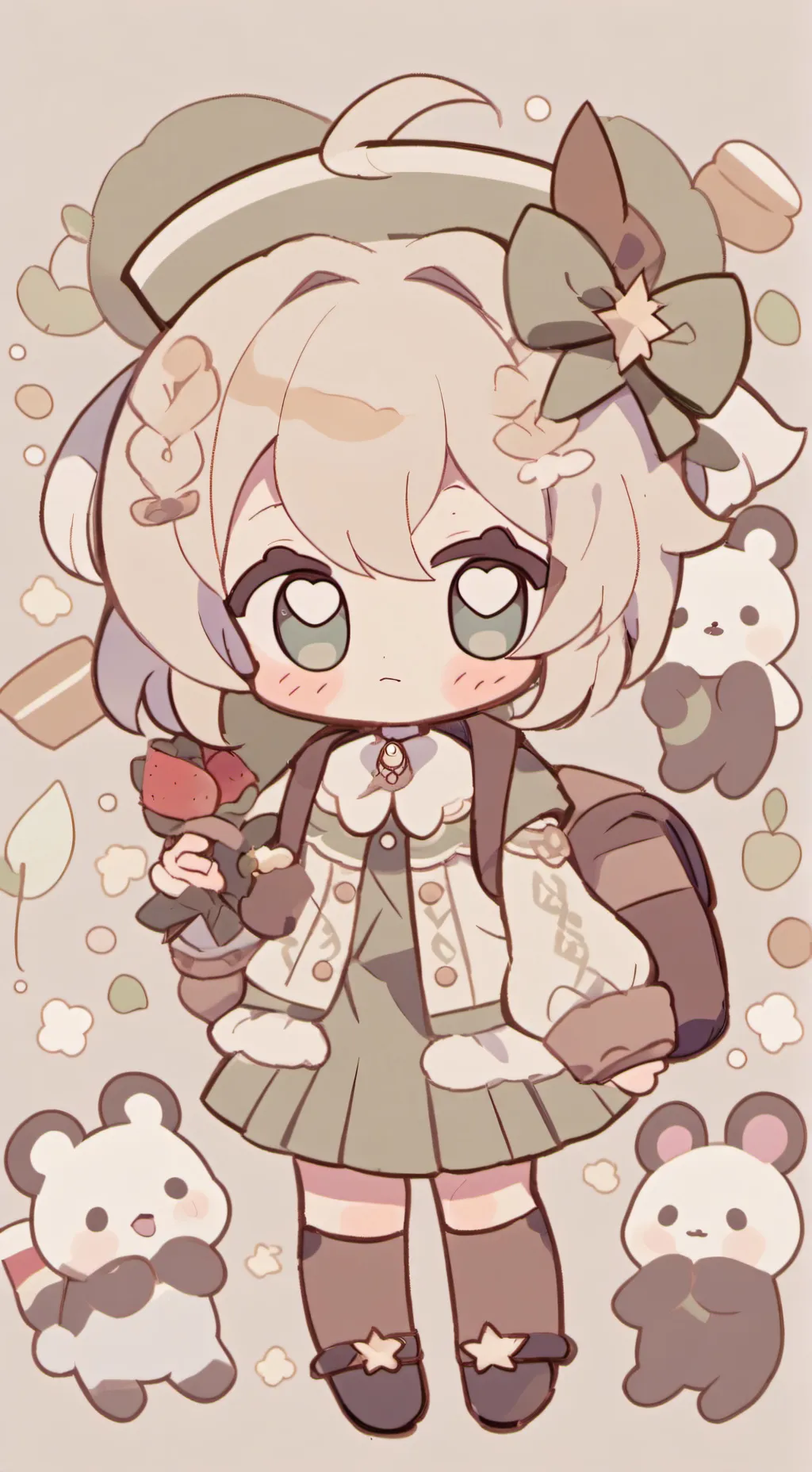 ai character: чиби  background