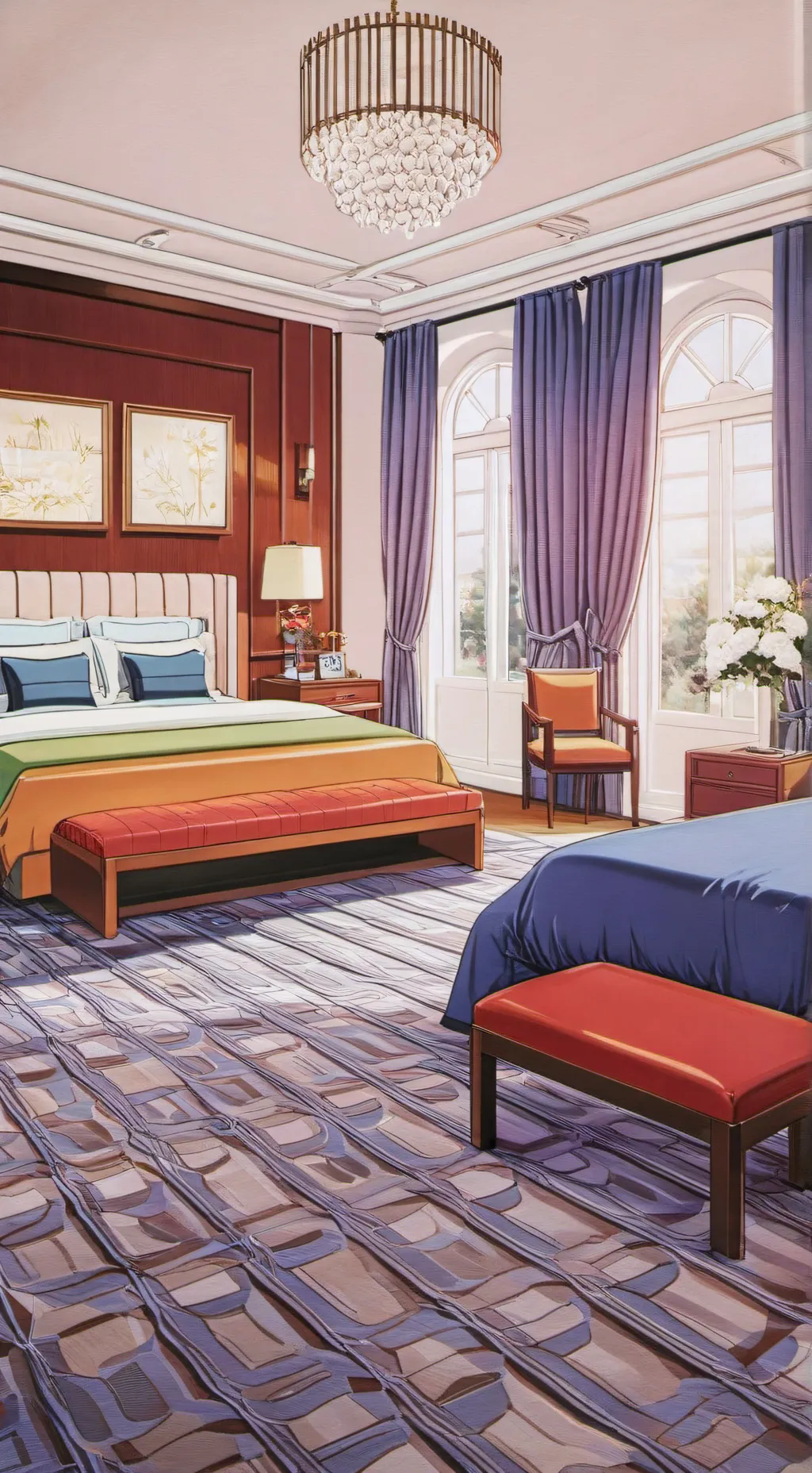 ai character: haunted hotel background