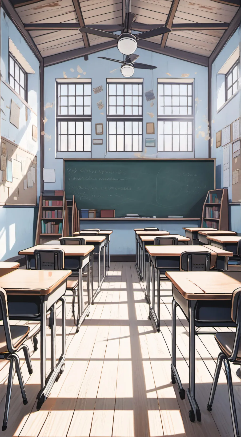 ai character: mha past classroom background