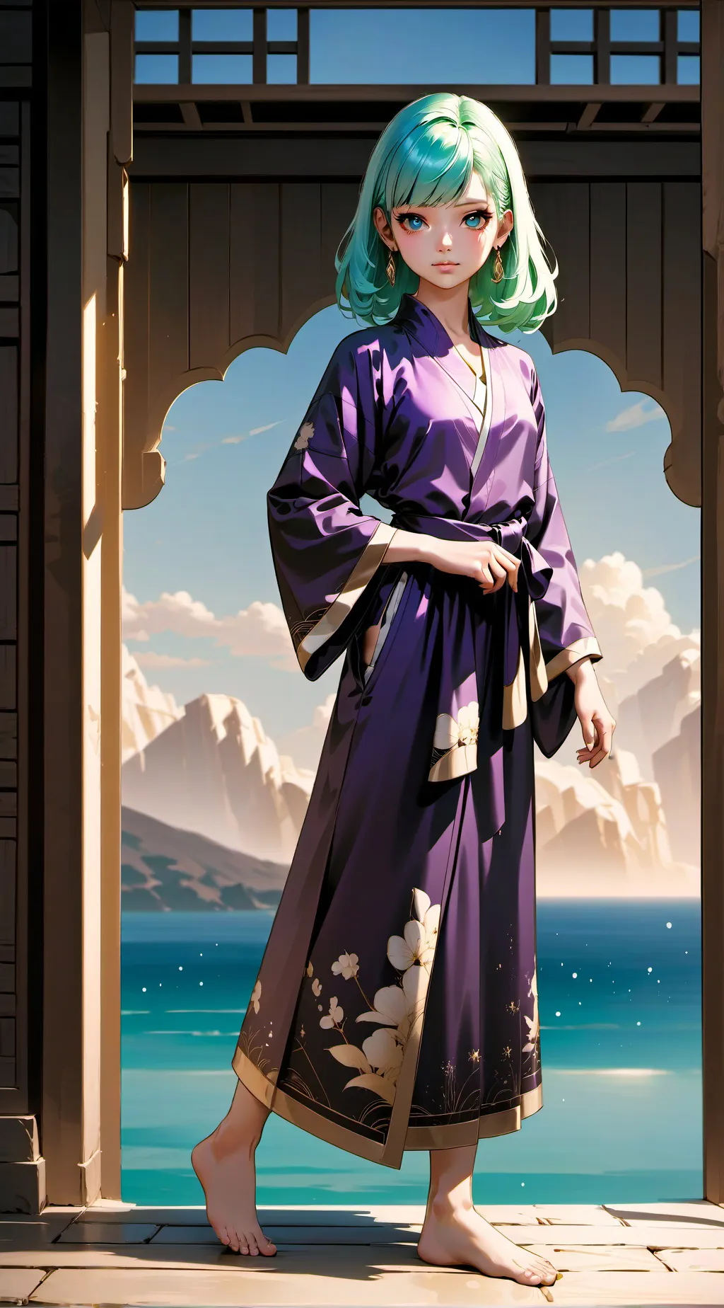 ai character: Luna groud  background