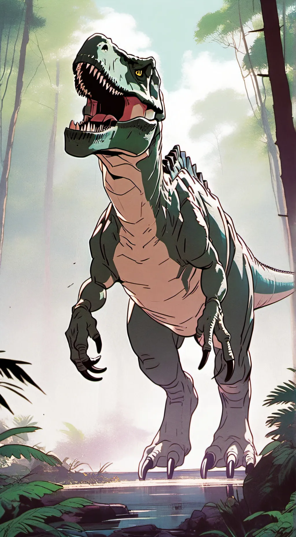 ai character: tryanosaurus rex background