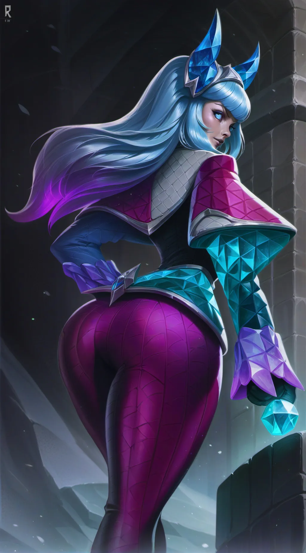 ai character: Blue Diamond she background