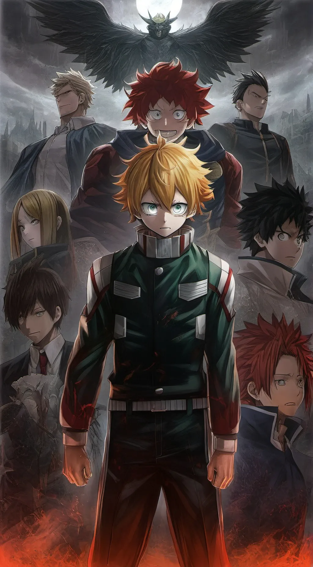 ai character: mha hypnotized  background