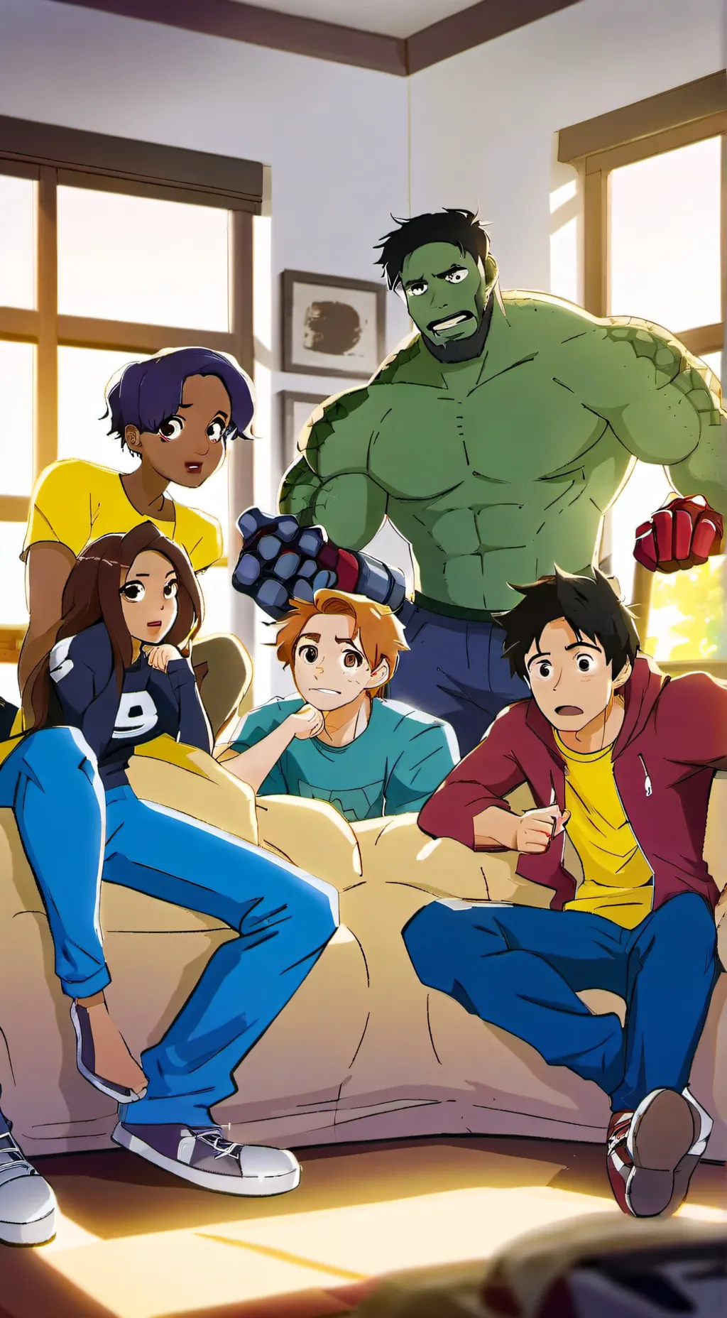 ai character: avengers and fnf background