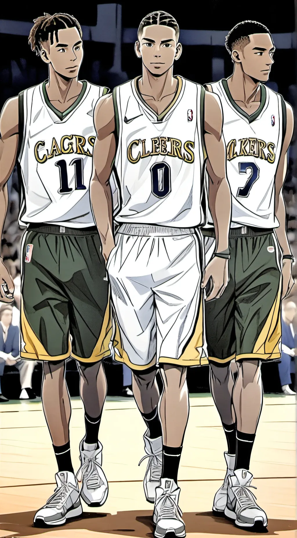 ai character: Basketball Group background