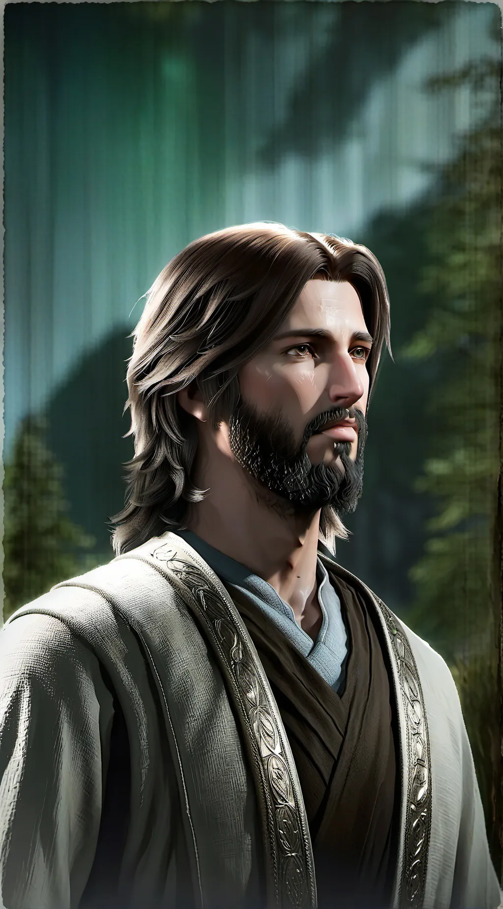 ai character: JESUS background