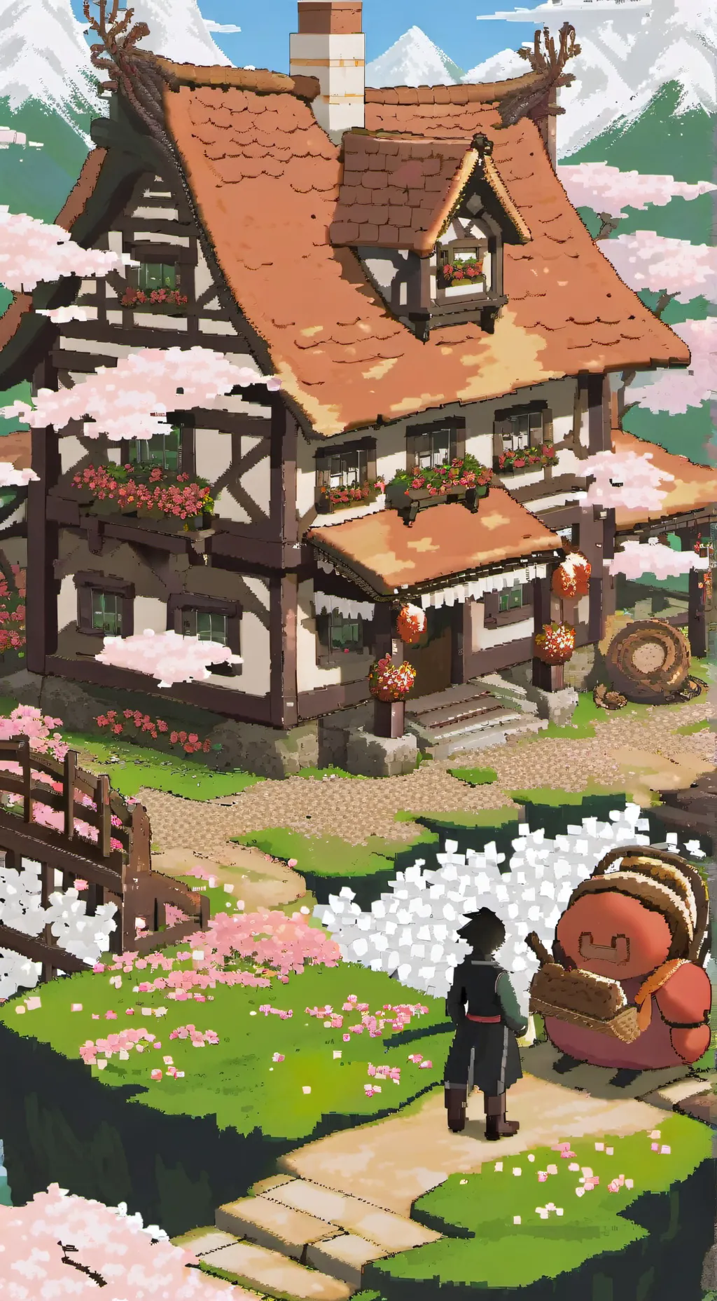 ai character: Snow Fantasy background