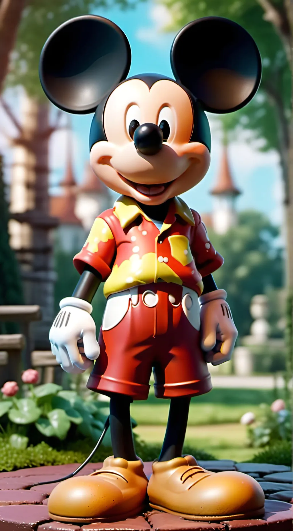 ai character: micky mouse  background