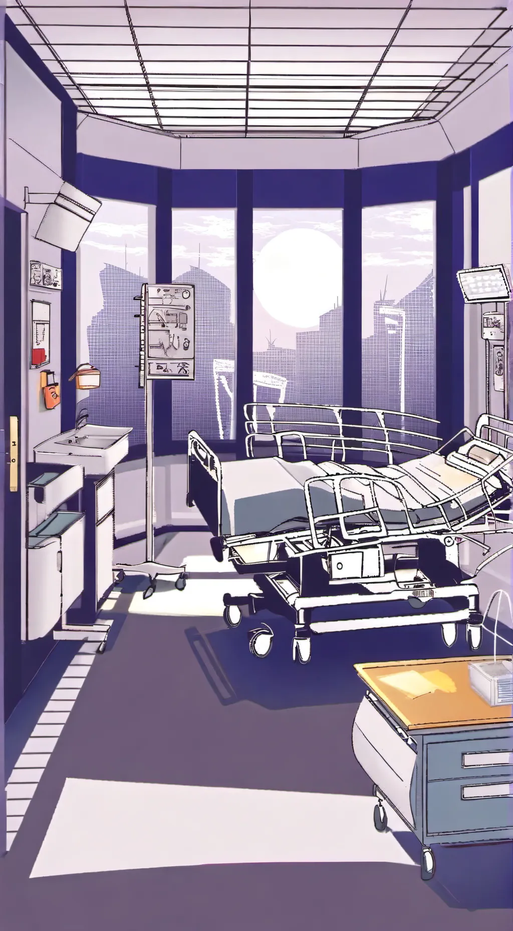 ai character: TF 141 hospital  background