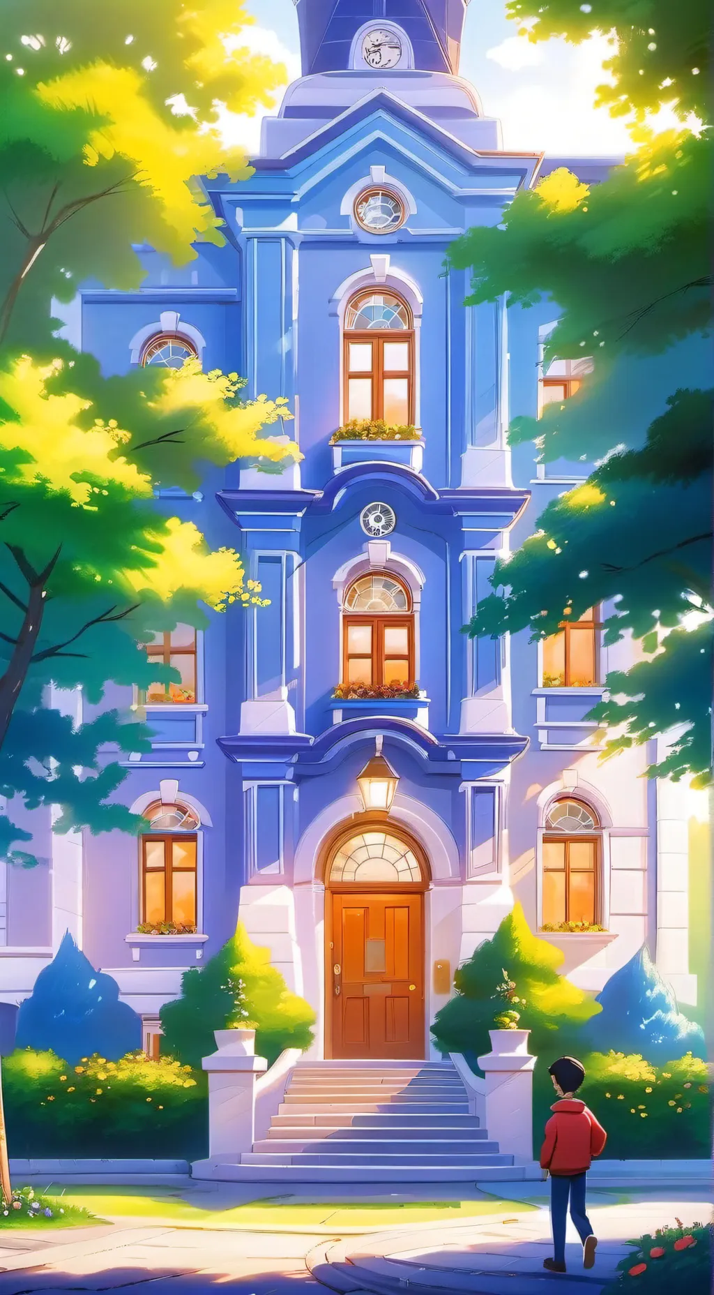 ai character: Escuela x Sprunki2 background