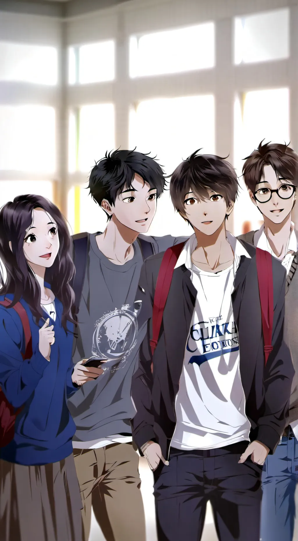 ai character: siblings day background