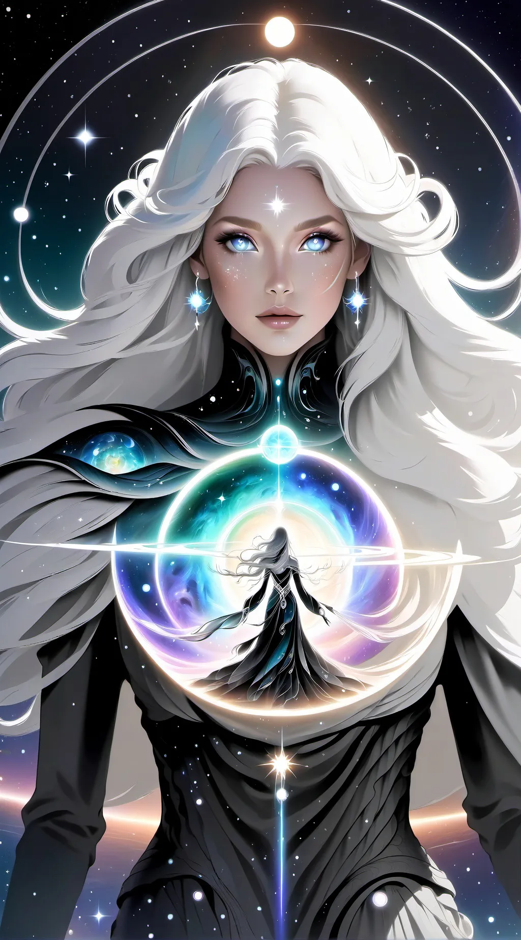 ai character: Diosa interplaneta background