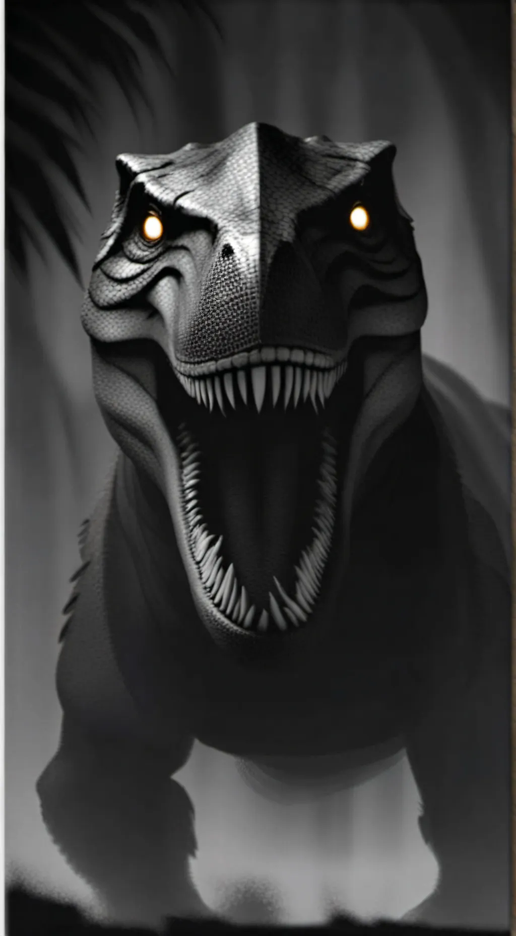 ai character: Dino Analog Horror background