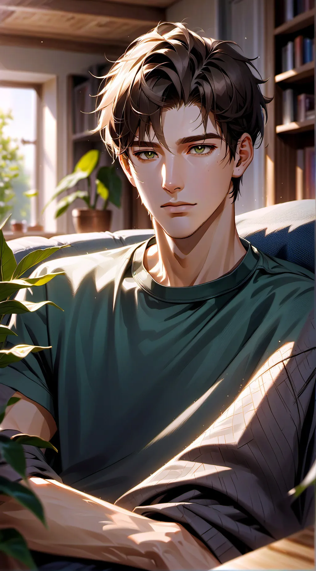 ai character: Gray background