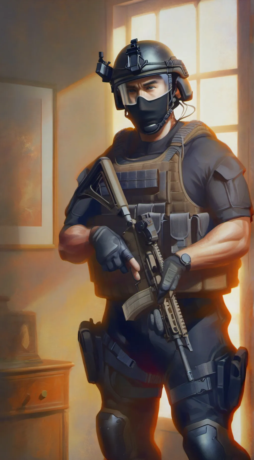 ai character: SWAT MISSION background