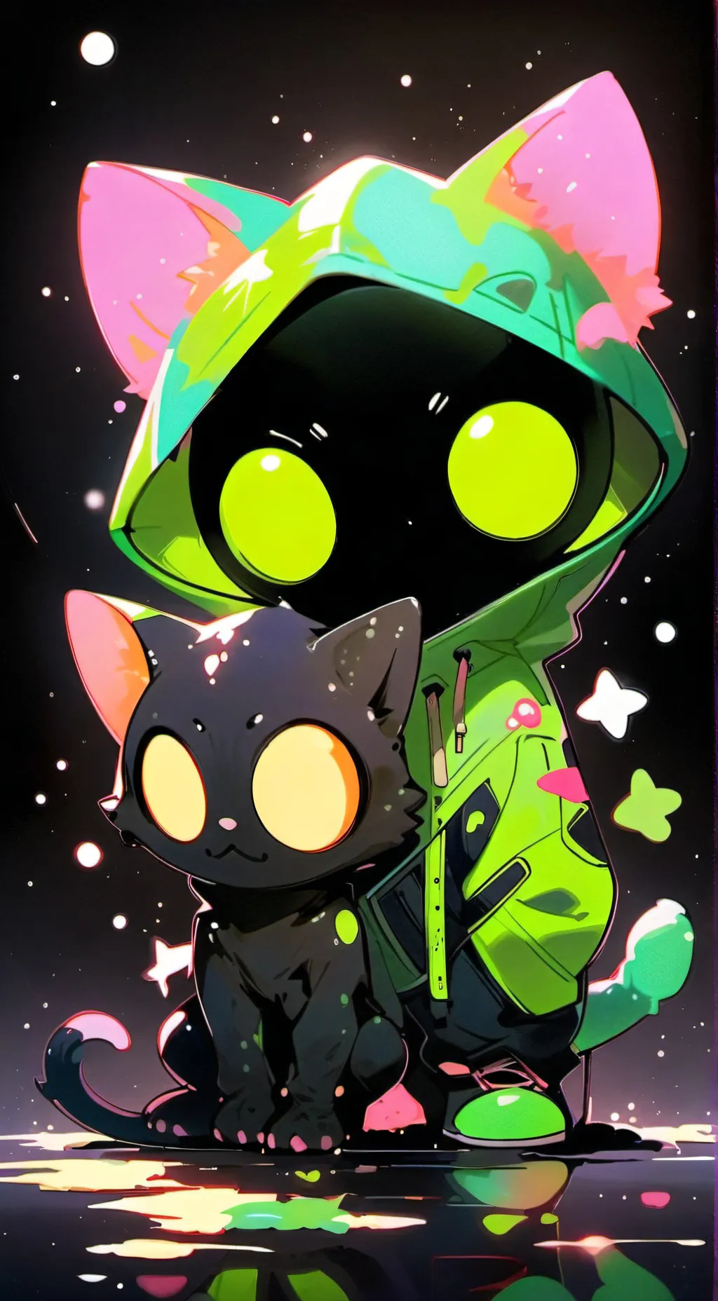 ai character: alien kitty background