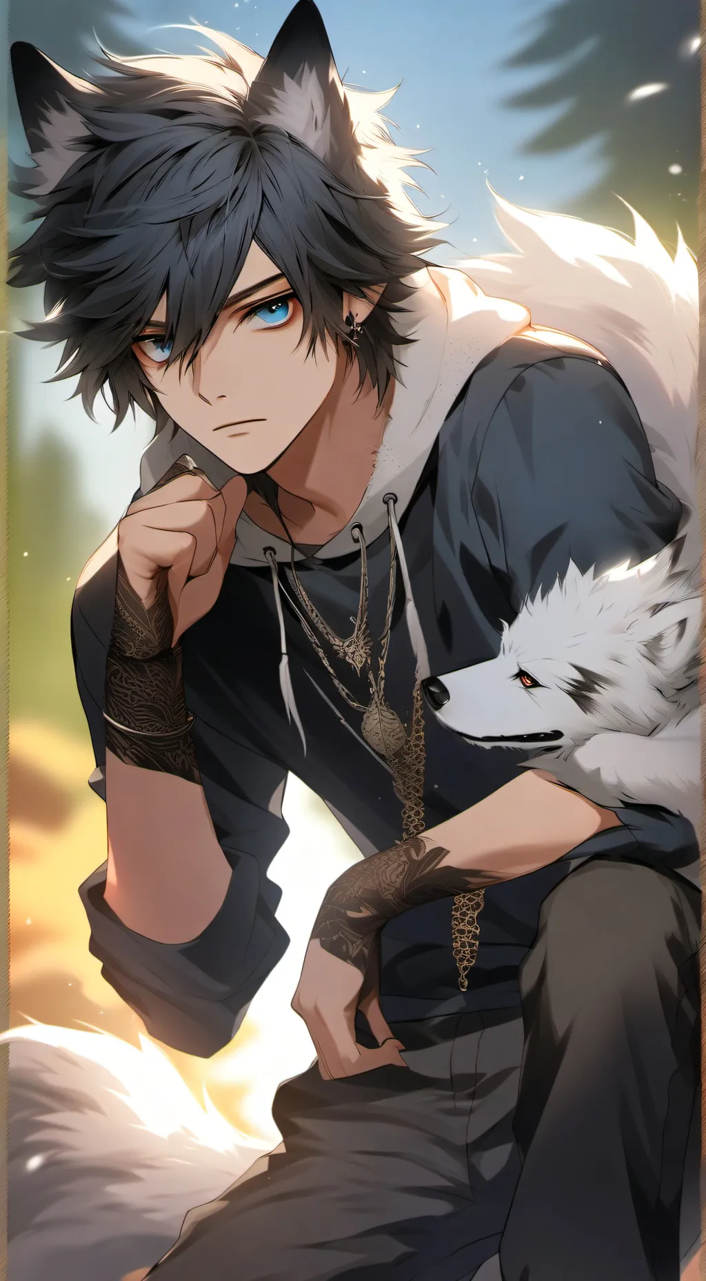 ai character: (Kai) ur pet background
