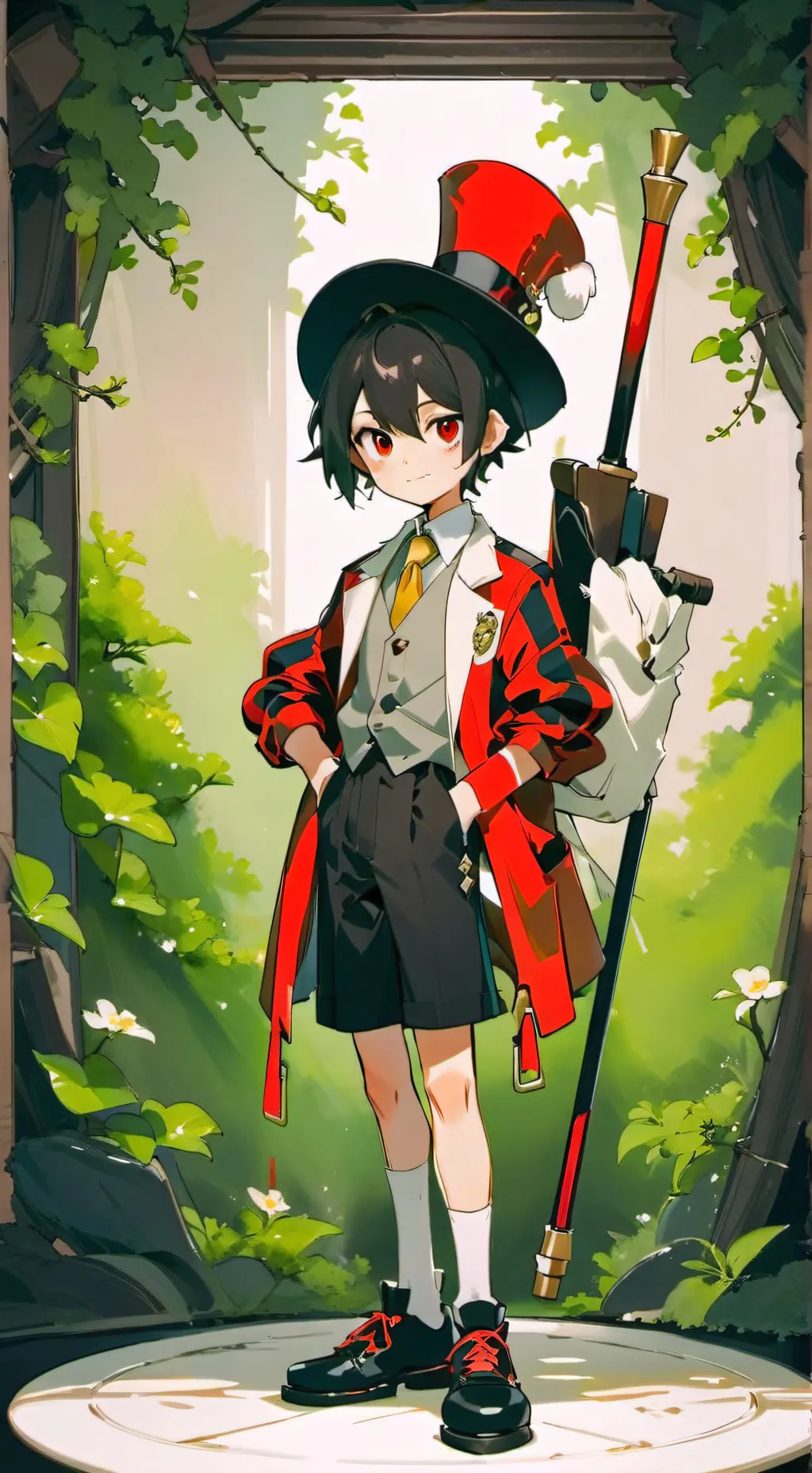 ai character: hh Halloween background