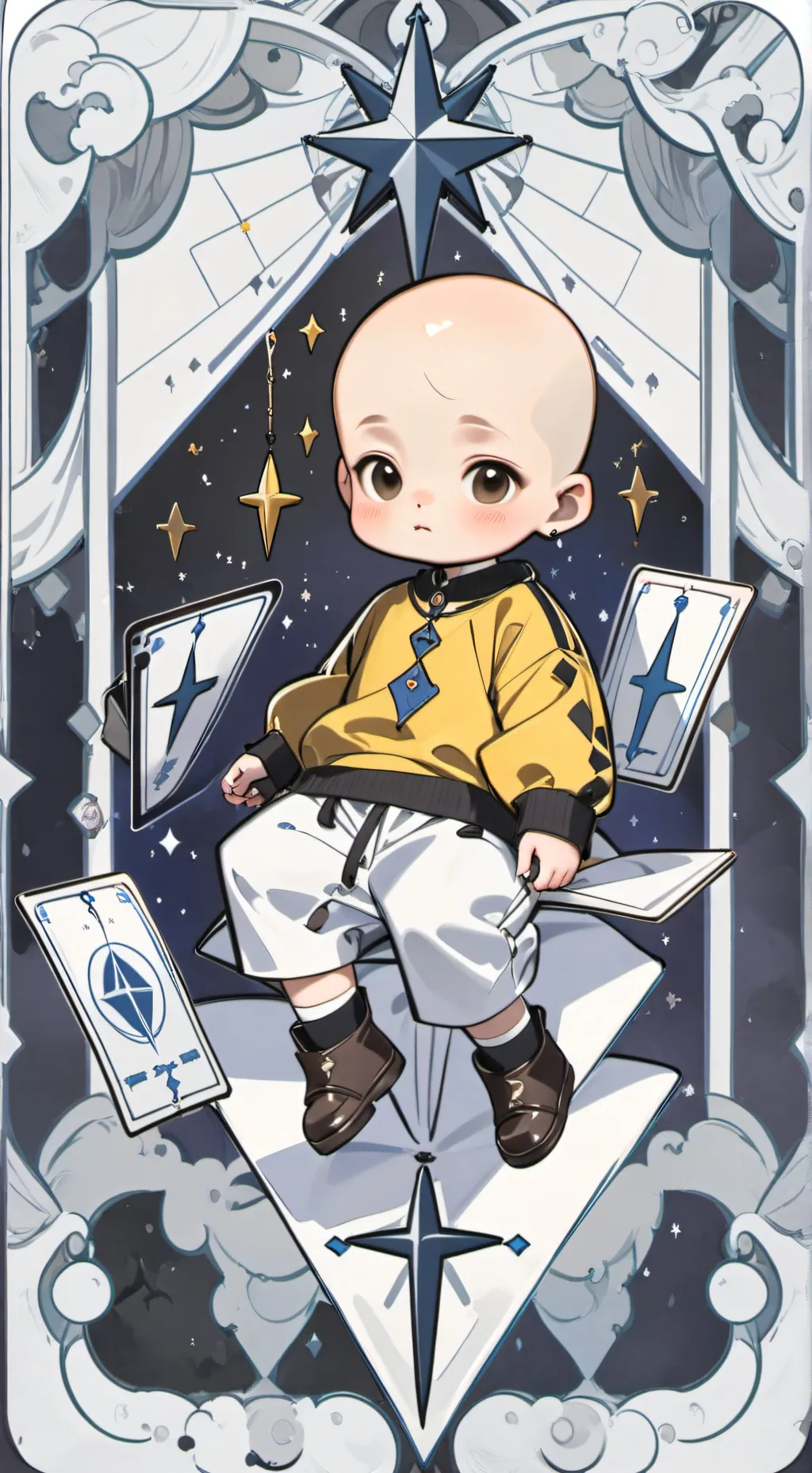 ai character: o bebe de amarelo background