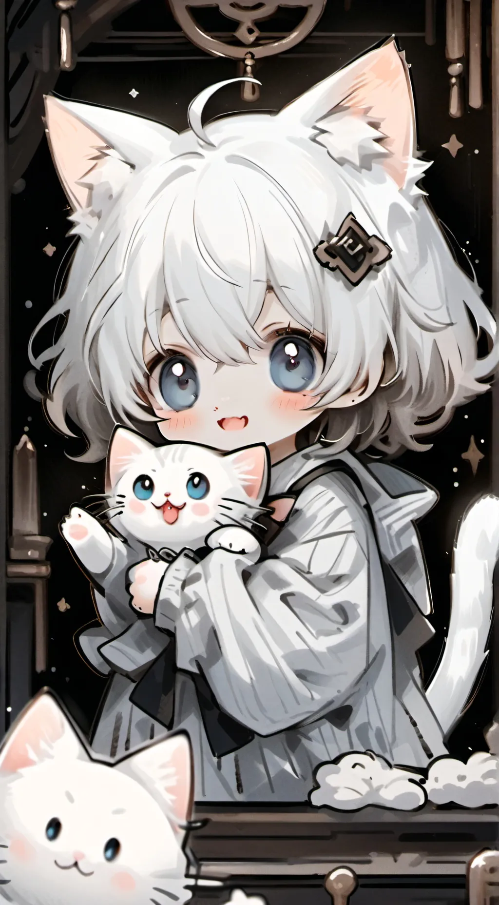 ai character: Purrt sniffle Spirit background