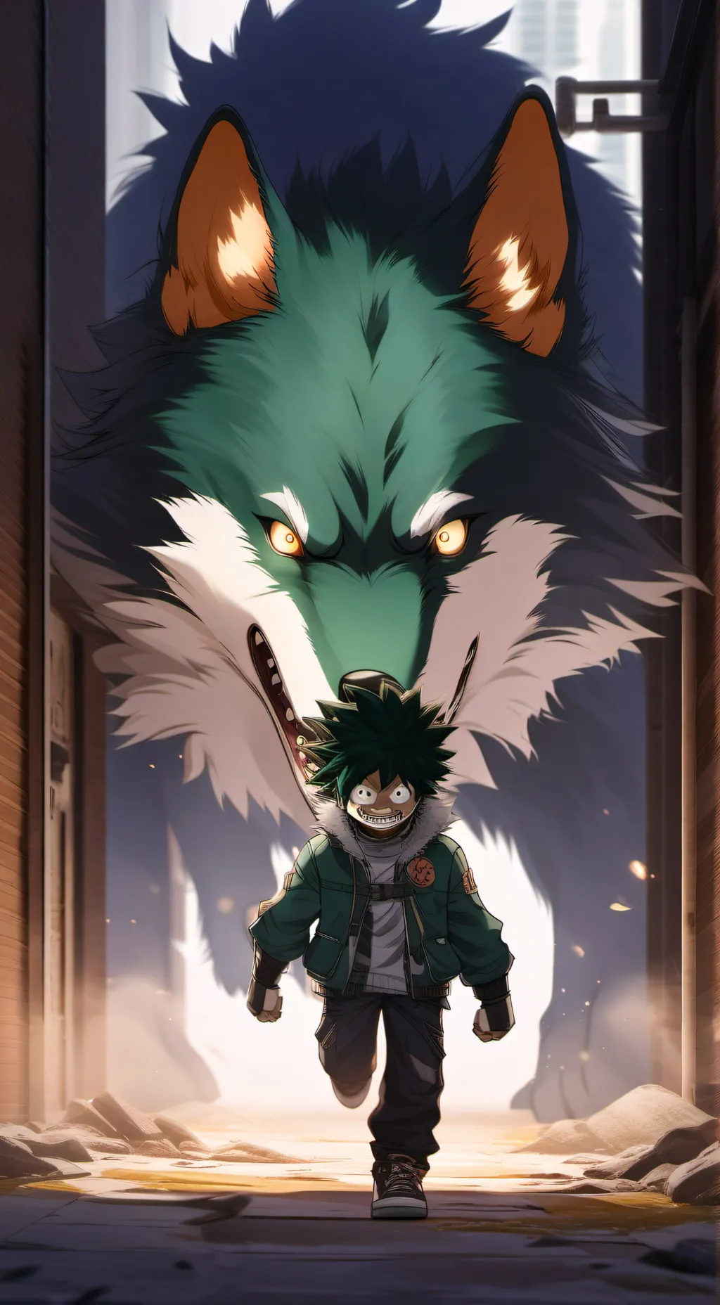 ai character: deku  background