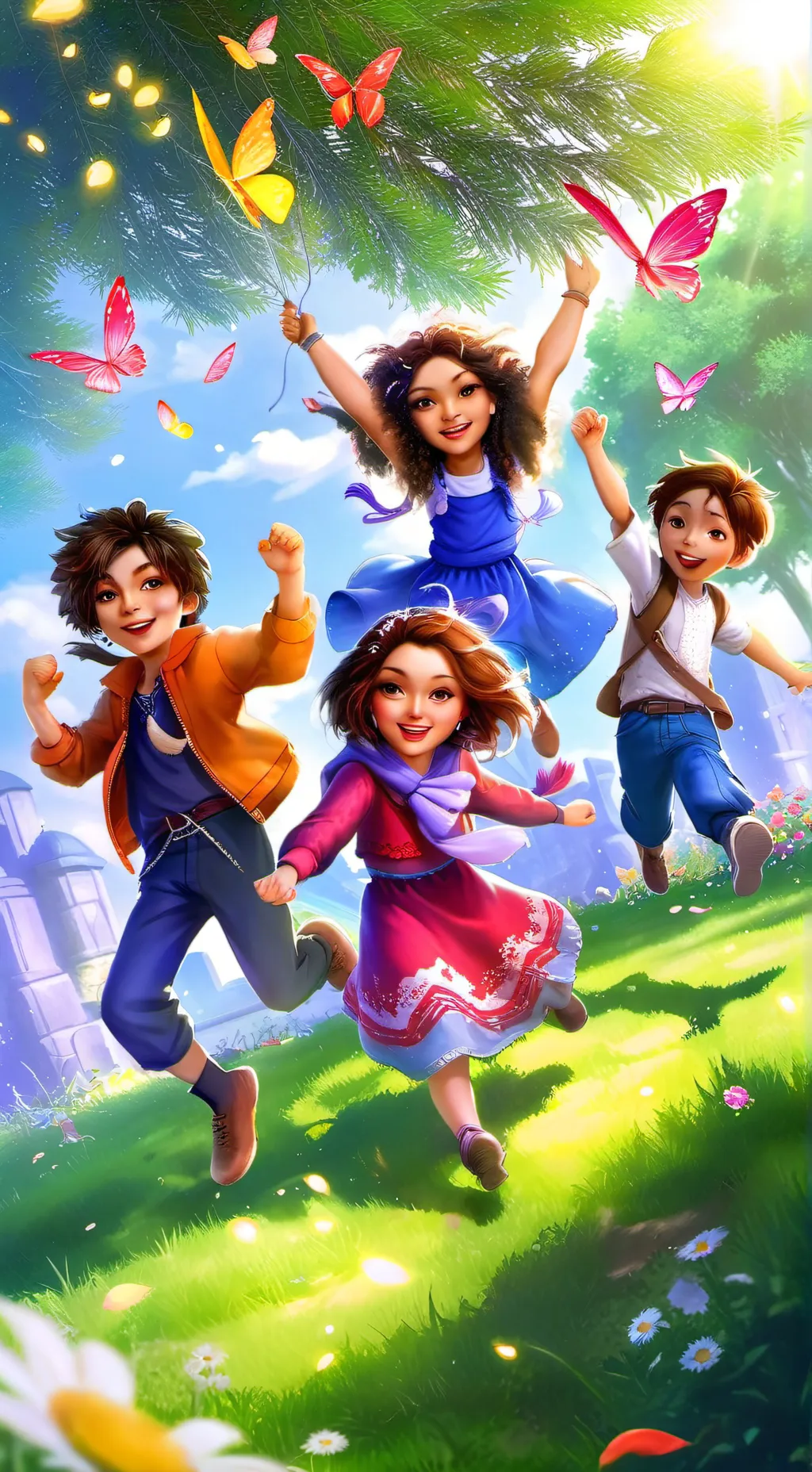 ai character: kindergarten  background