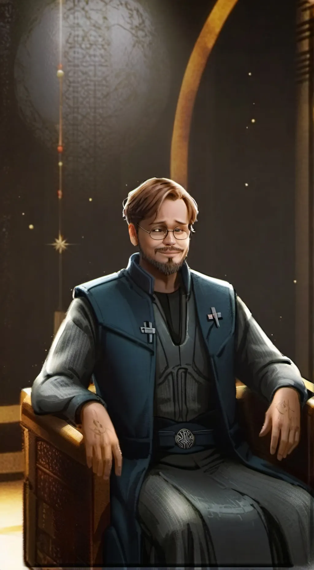 ai character: consejo de hombre background