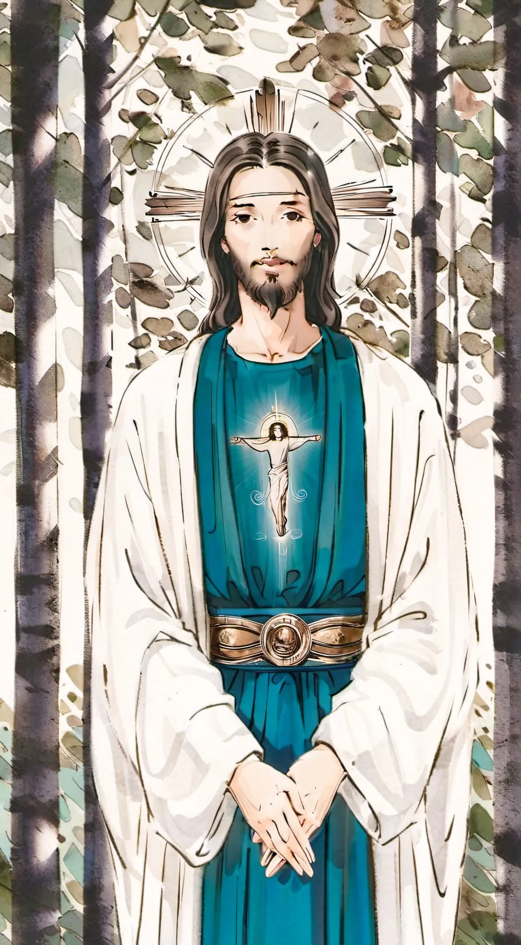 ai character: Jesus background