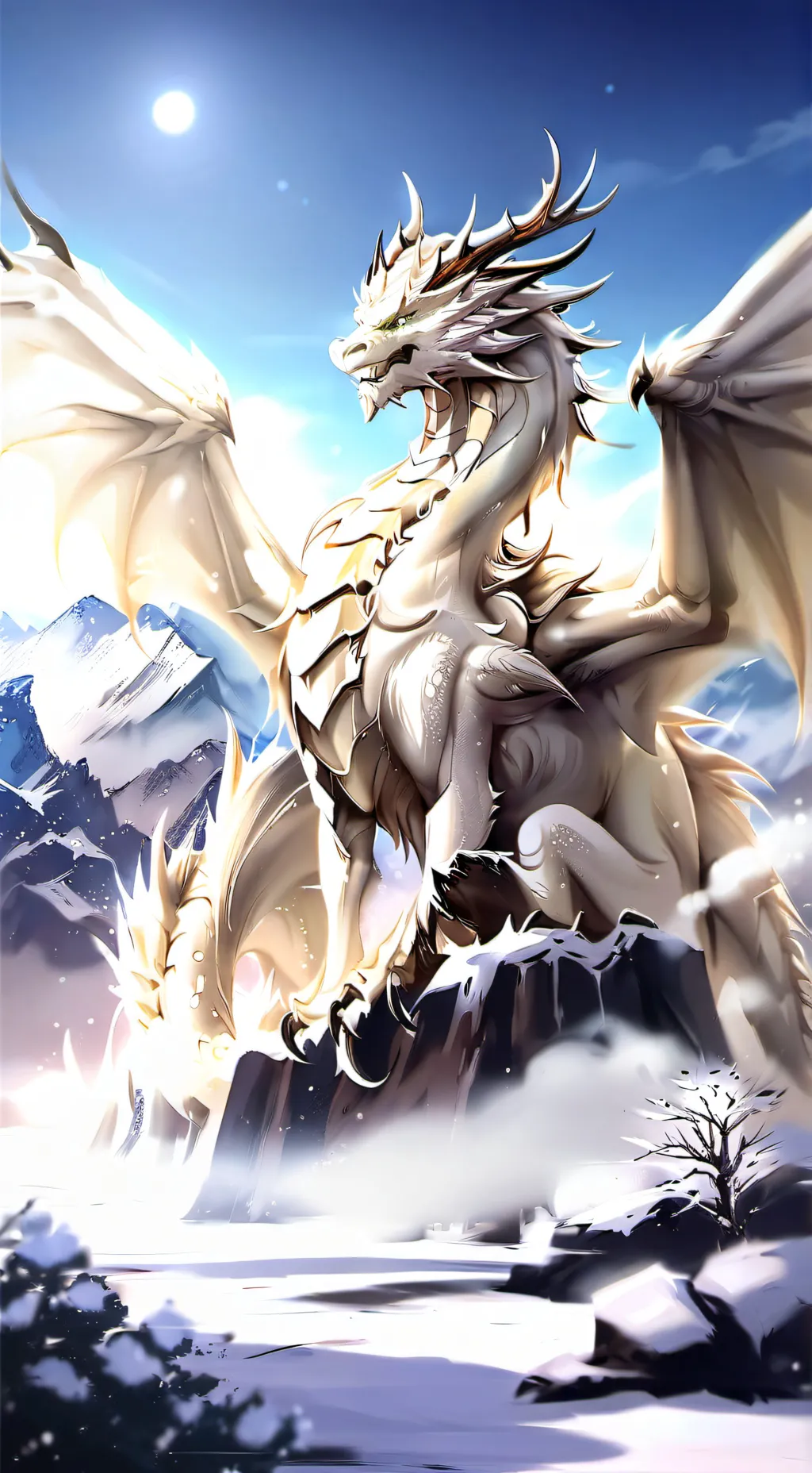 ai character: ❄️Cresent🌙 background