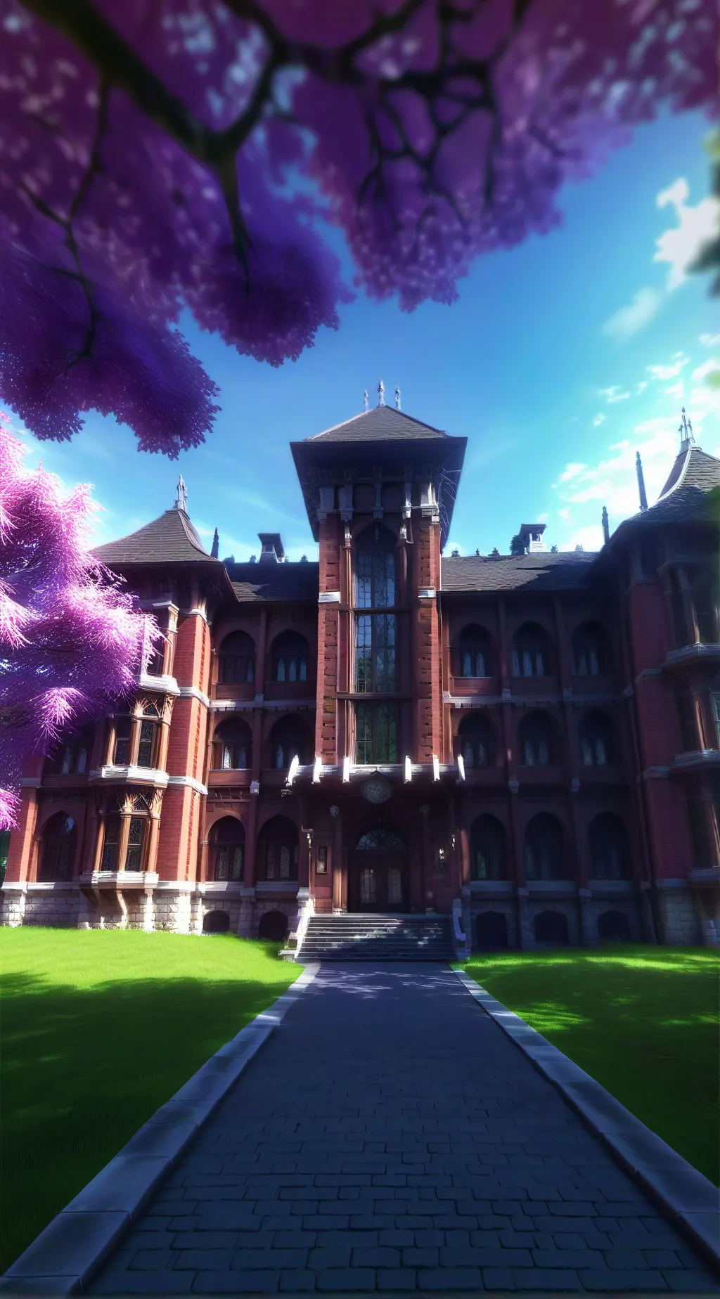 ai character: 🛐💜High school💜🛐 background