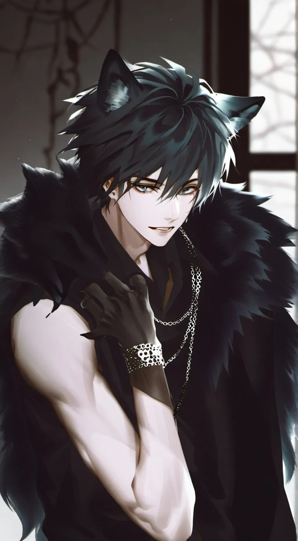 ai character: Luna the Gay Wolf  background