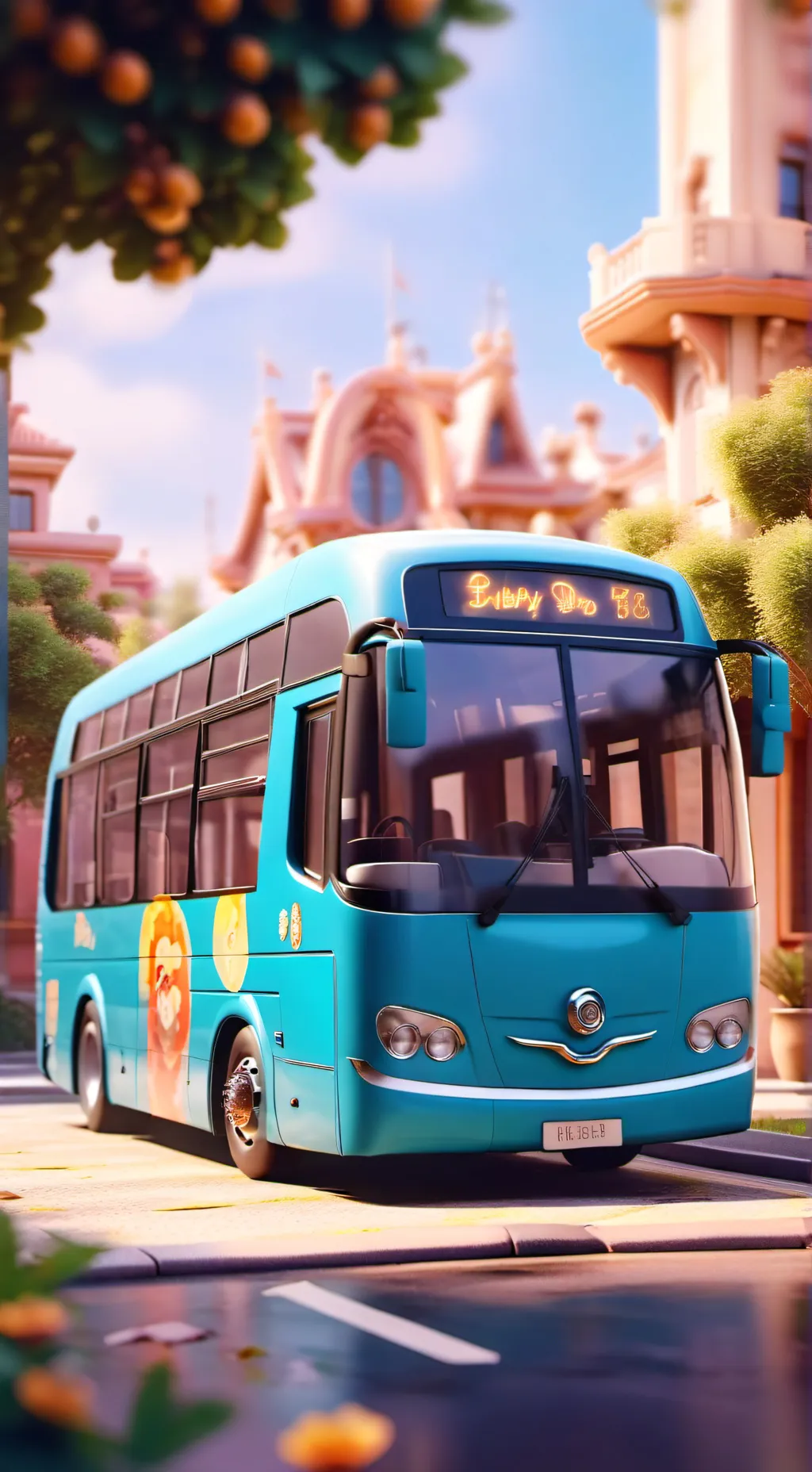 ai character: Sprunki Bus background