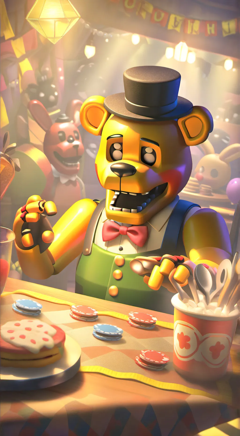 ai character: Freddy background