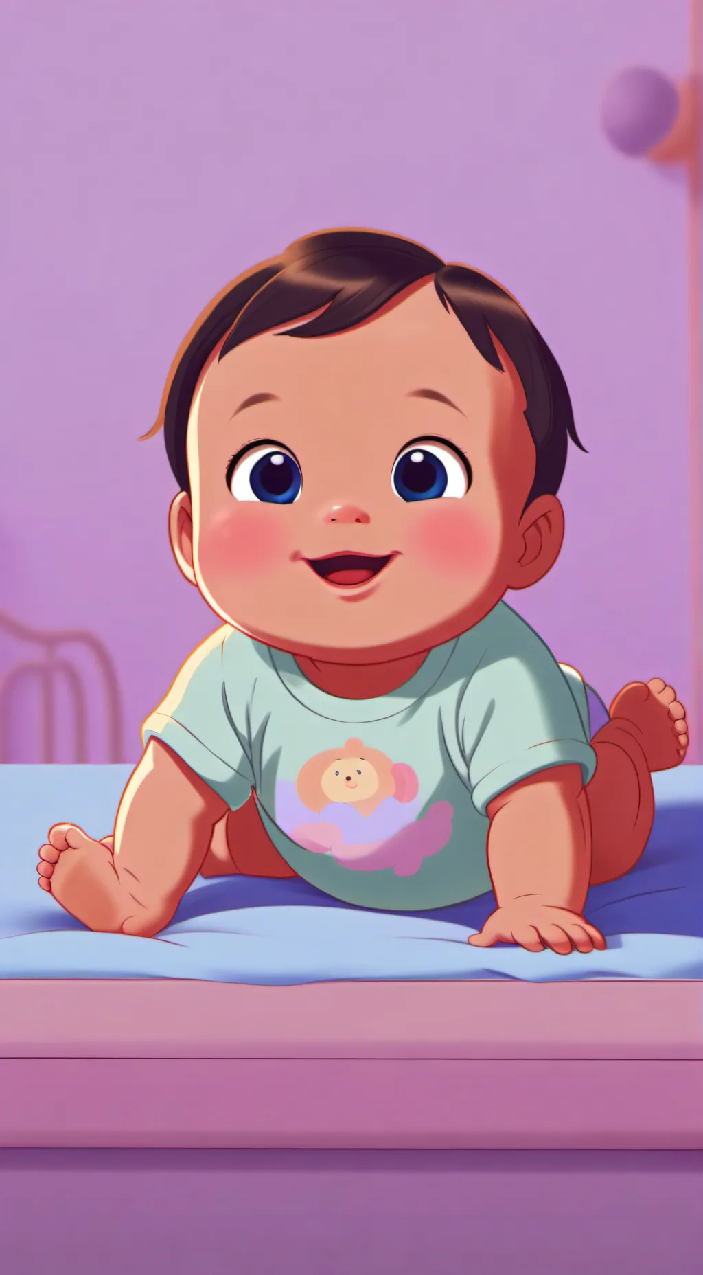 ai character: different baby background