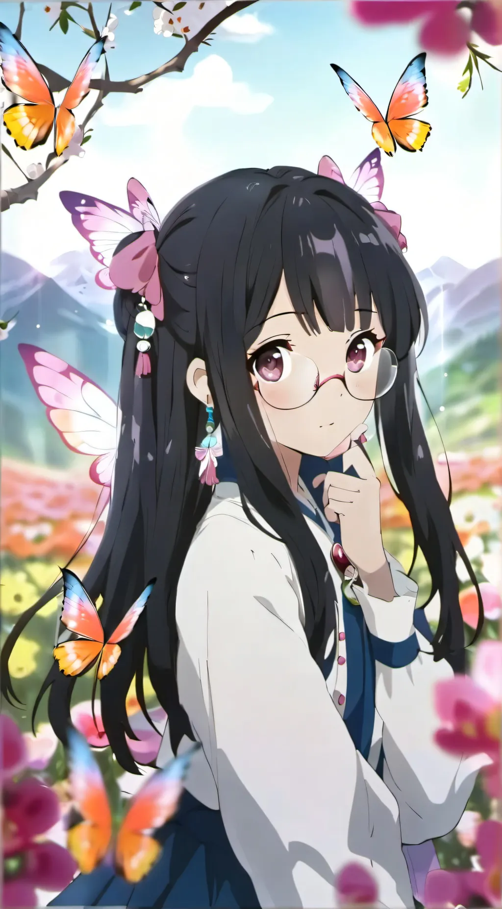 ai character: Butterfly  background