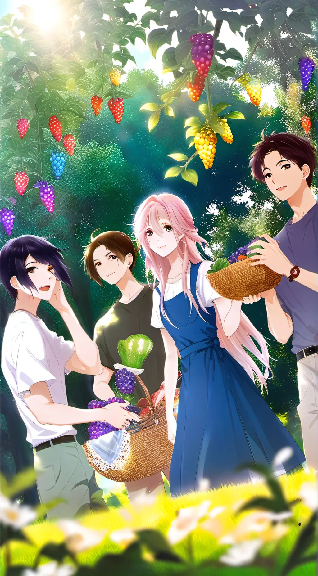 ai character: elis and friends  background