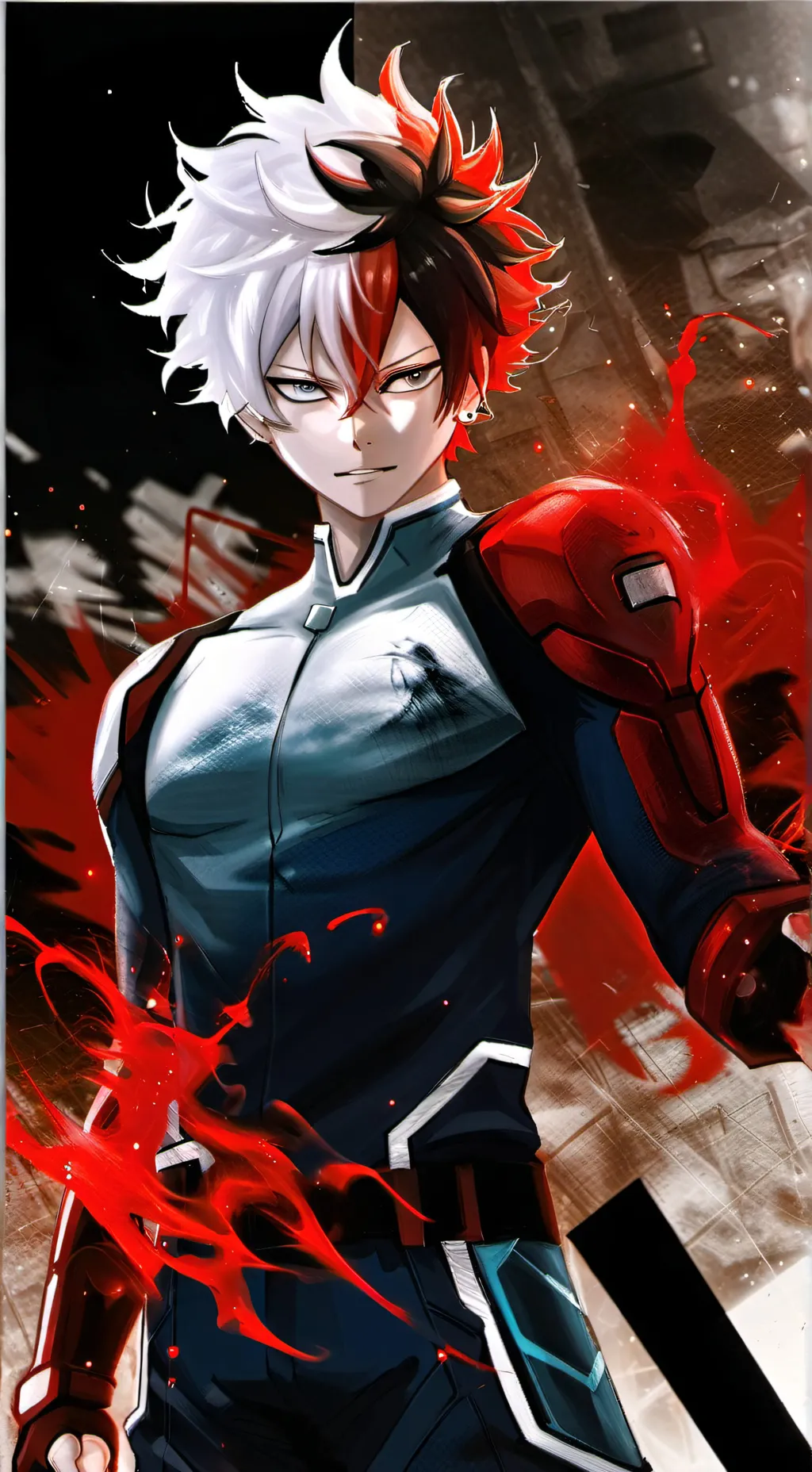 ai character: Shoto todoroki background