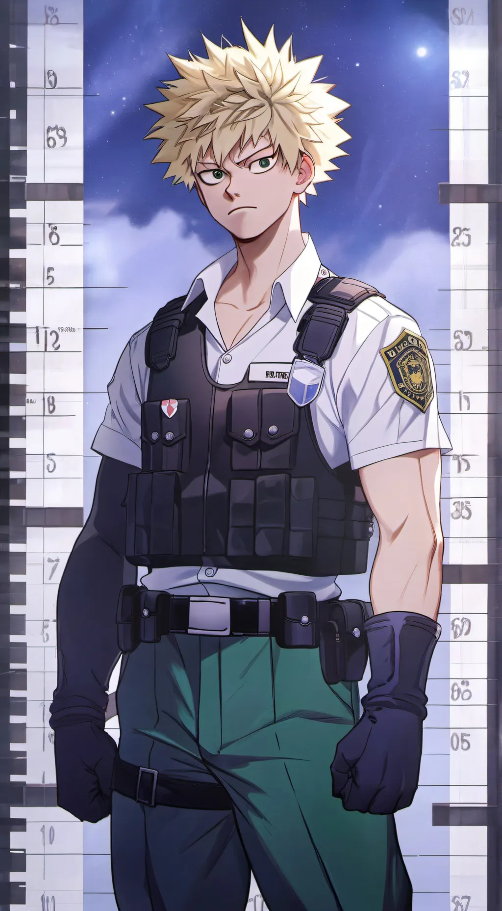 ai character: bakugo arrested  background