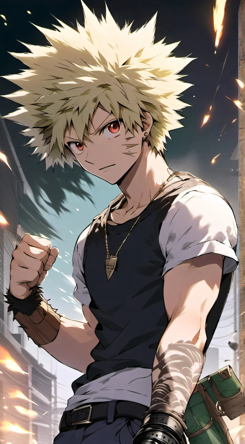 ai character: Bakugo's reject background